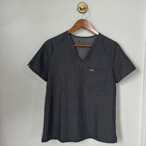 Figs Catarina Scrub Top Graphite Small